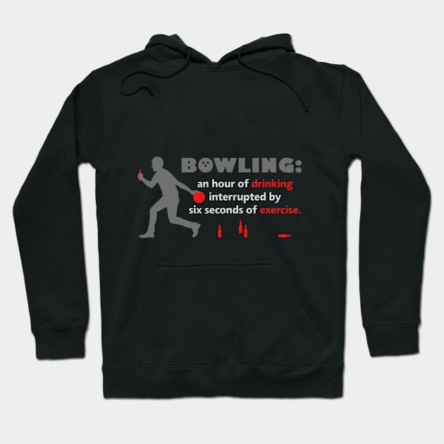 Bowling & Drinking Hoodie by veerkun